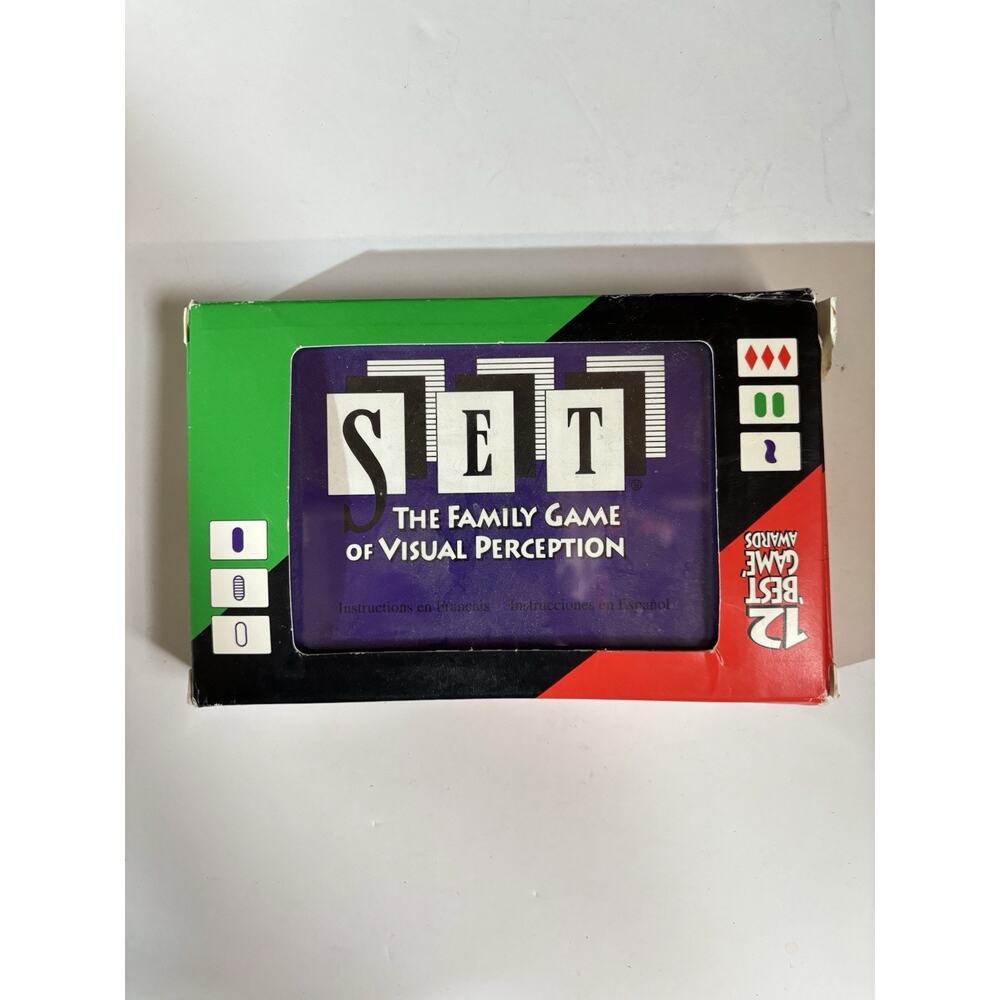 SET The Family Game of Visual Perception Card Game 1991 Cards Sealed.